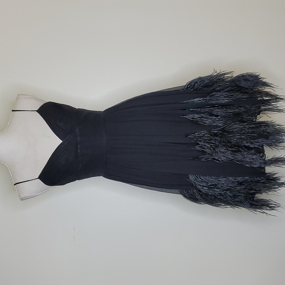 BCBGMaxAzria Dresses & Skirts - BCBGmaxazria Black Feather Dress